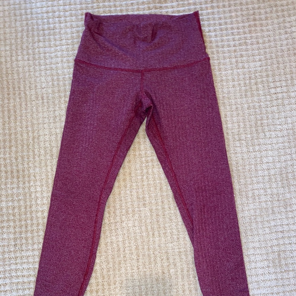 Pink Herringbone High Waisted Lululemon Leggings
